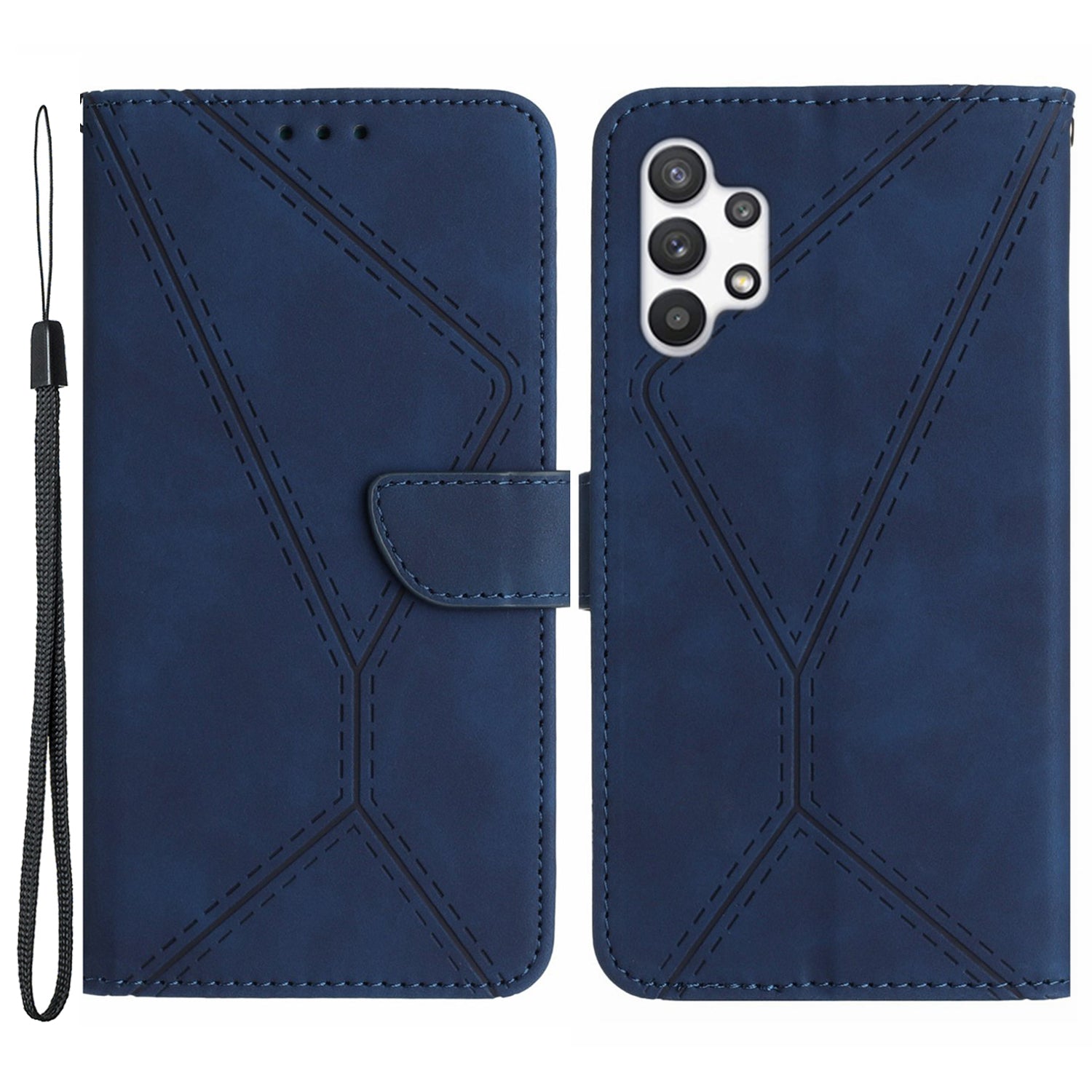 HT05 For Samsung Galaxy A13 4G Phone Leather Case Imprinted Line Wallet Stand Phone Cover HT05 For Samsung Galaxy A13 4G Phone Leather Case Imprinted Line Wallet Stand Phone Cover